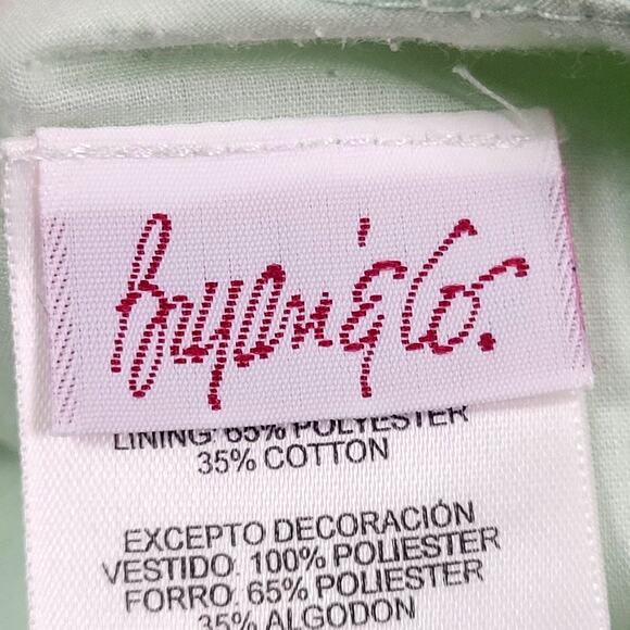 Vintage Bryan & Co Baby Girl Sage Green Tulle Dress Size 48 Mo - Picture 6 of 10